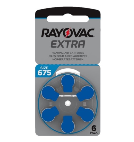 Rayovac 6 stuks 675AU blauw hoorapparaat batterij