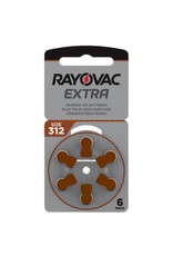 Rayovac bruin 312 AU Extra hoorapparaat batterij (6 stuks)
