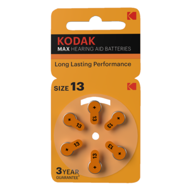 Kodak 6 stuks Kodak 13 ORANJE hoorapparaat batterij