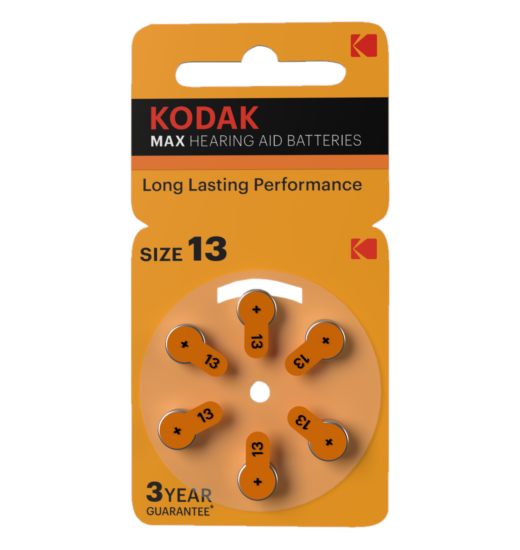 Kodak 6 stuks Kodak 13 ORANJE hoorapparaat batterij
