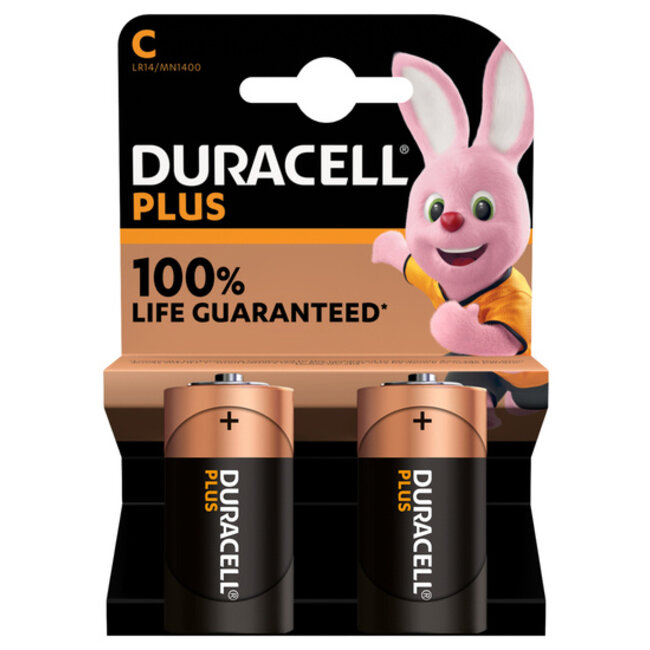 Duracell Batterij Plus Power C/LR14 blister 2