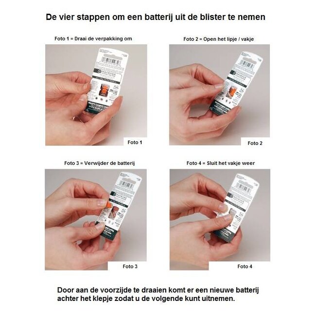 PowerOne blauw P675 hoorapparaat batterij (6 stuks)