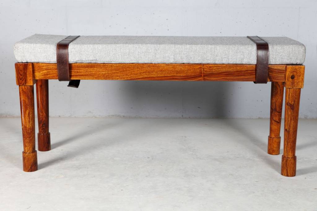 Jabulo Design Lounge Sitzbank Moliéts Mango Holz Metall