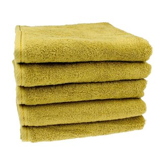 Organic handdoek olijfgroen