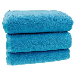 Organic sauna handdoek aqua blauw