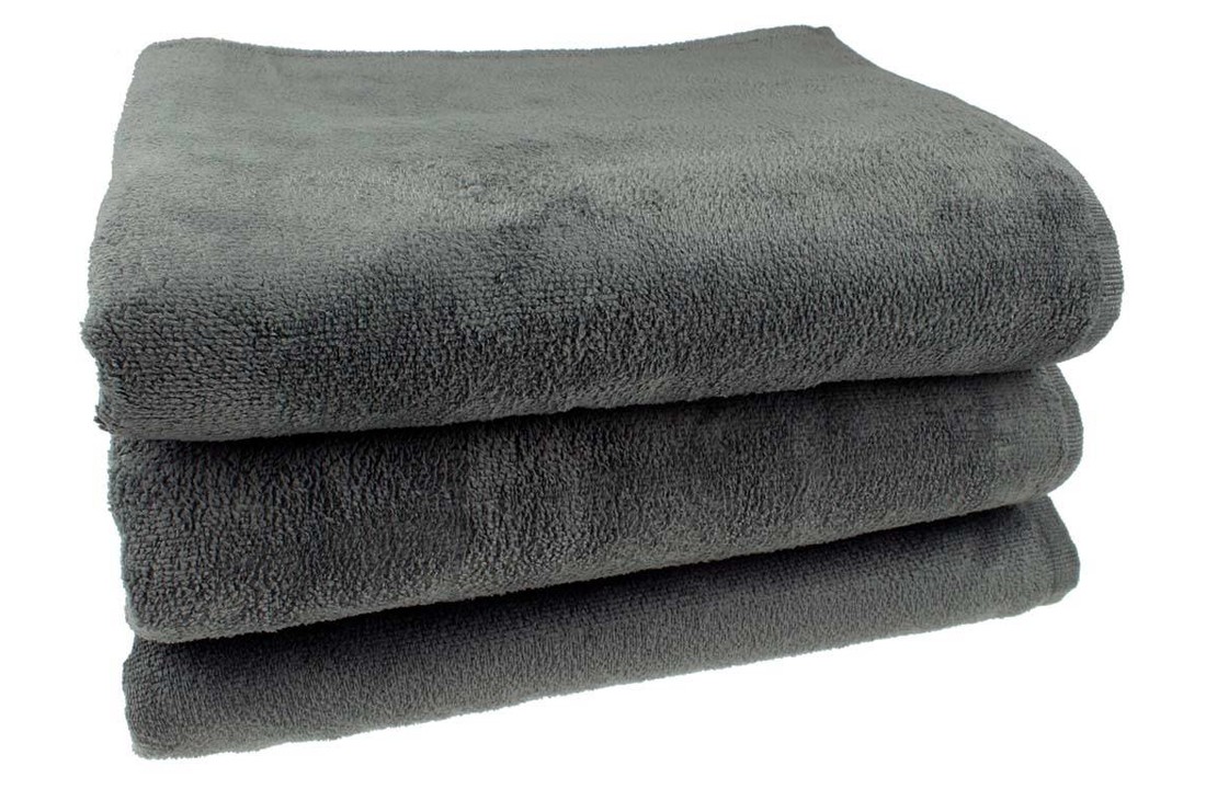 Antraciet microvezel strandlaken xxl 100x220 cm