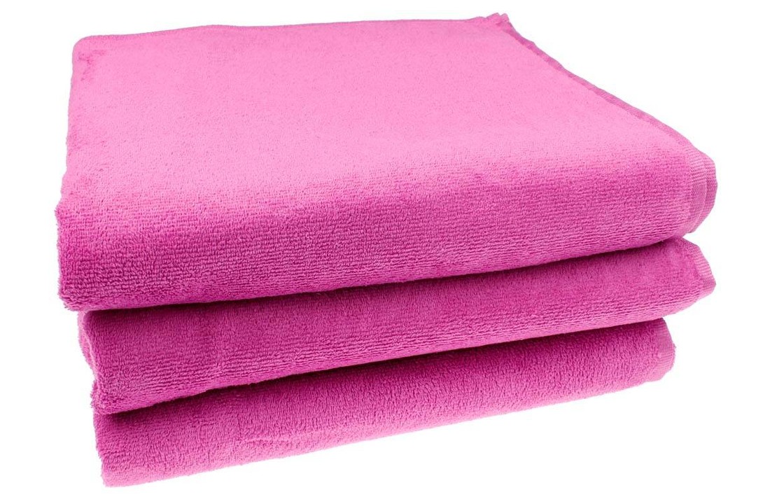 Roze microvezel strandlaken xxl 100x220 cm