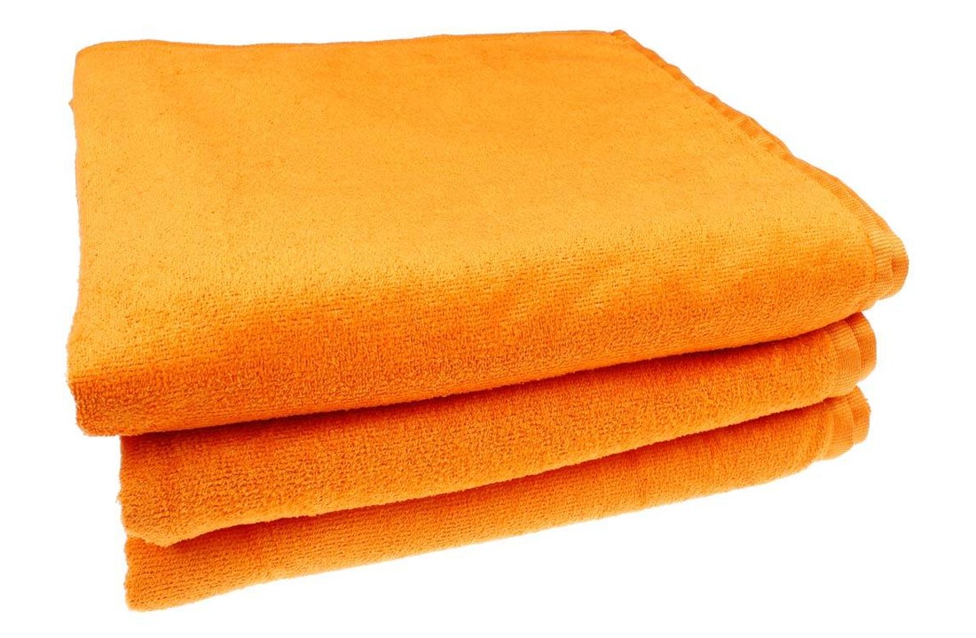 Oranje microvezel strandlaken xxl 100x220 cm