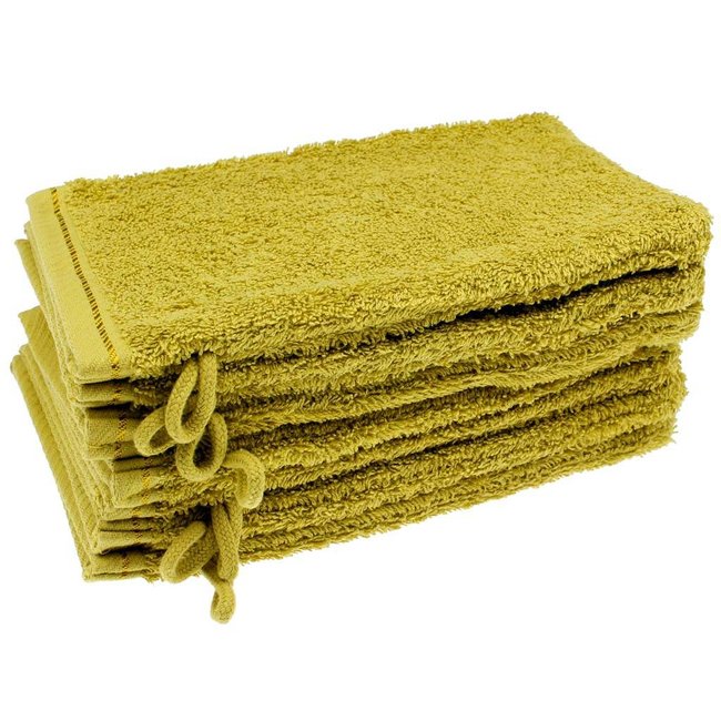 Organic washandje 16x22 cm olijf