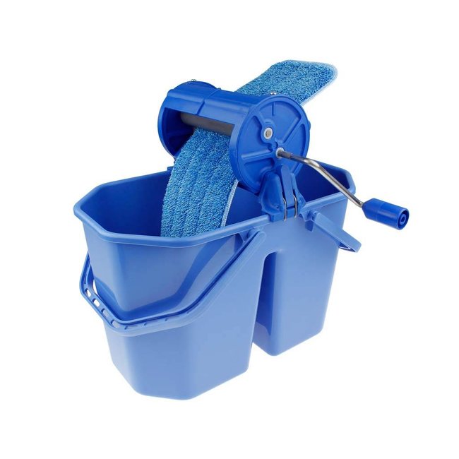 Vlakmop set met ergo steel- en wringer