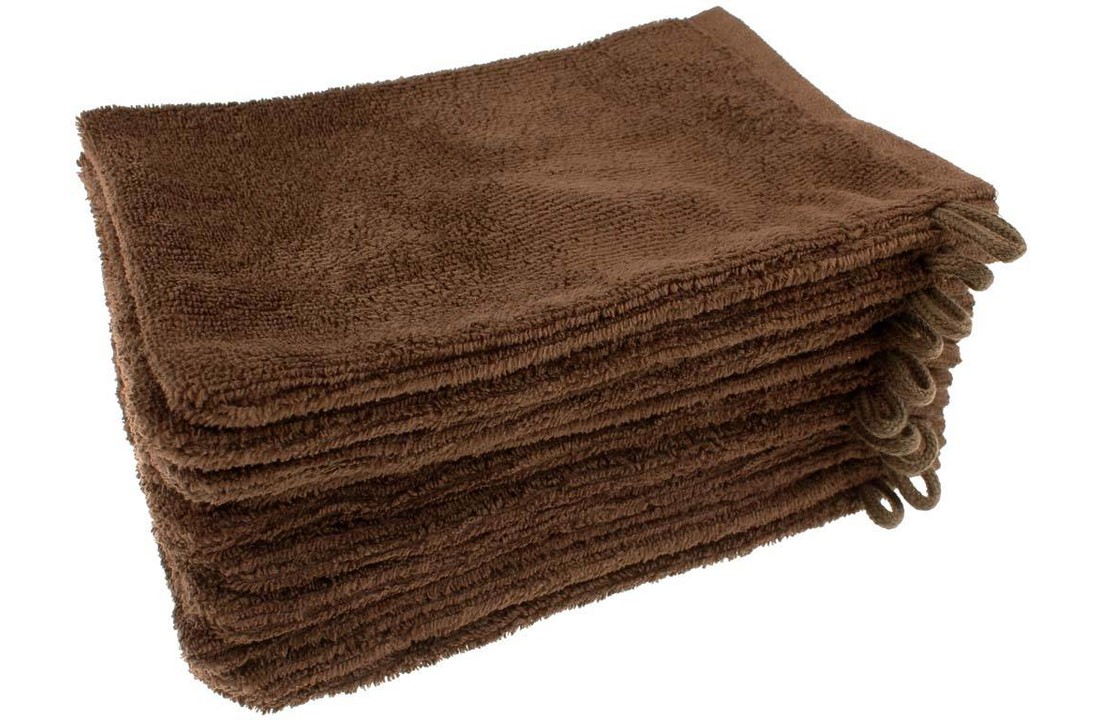 Microvezel washandje chocoladebruin