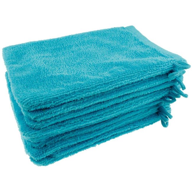 Microvezel washandje turquoise