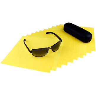 Neweco 10-pak opticien brillendoekjes geel