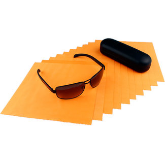 Neweco 10-pak opticien brillendoekjes oranje