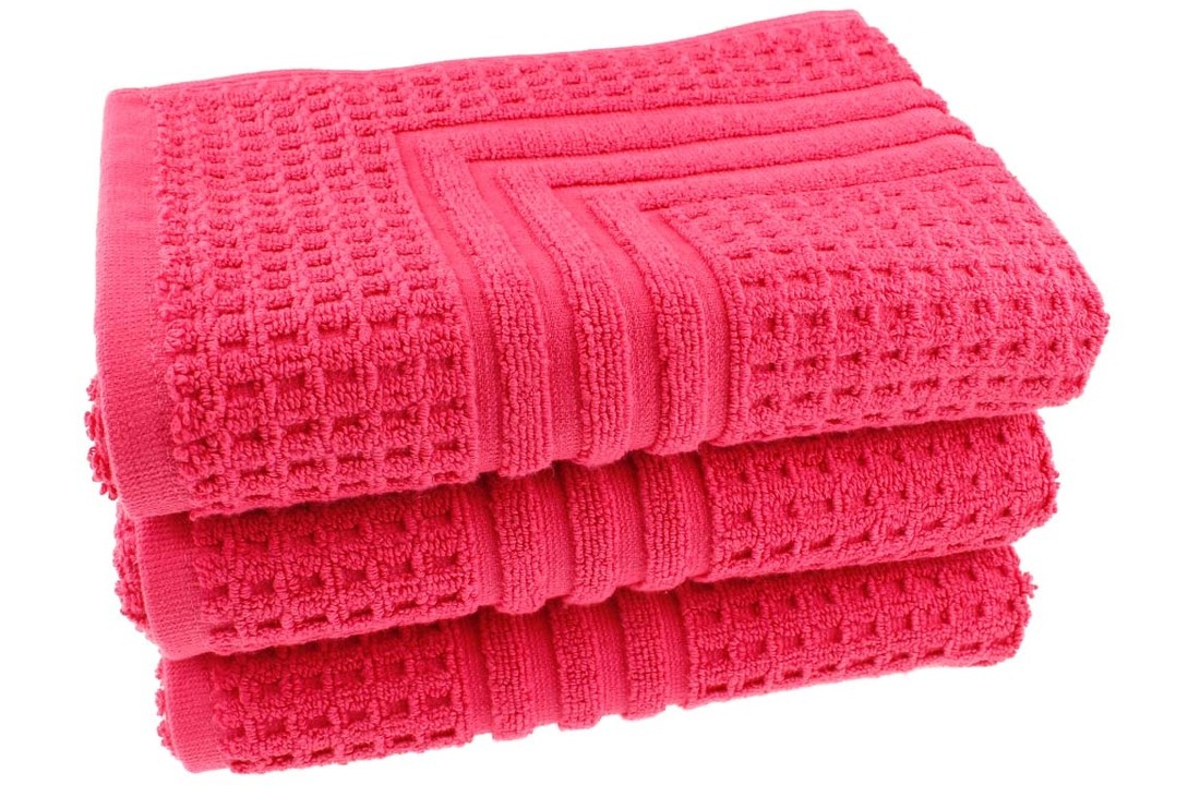 Hotel badmat jacquard framboos 50x70 cm