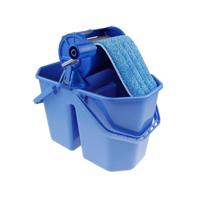 Vlakmop set wring & go met ergo steel- en wringer