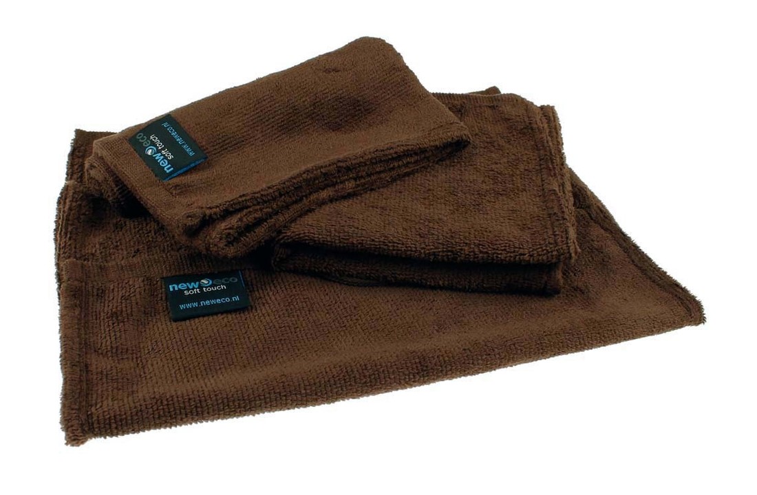 Microvezel kompresdoek chocoladebruin 30x50 cm