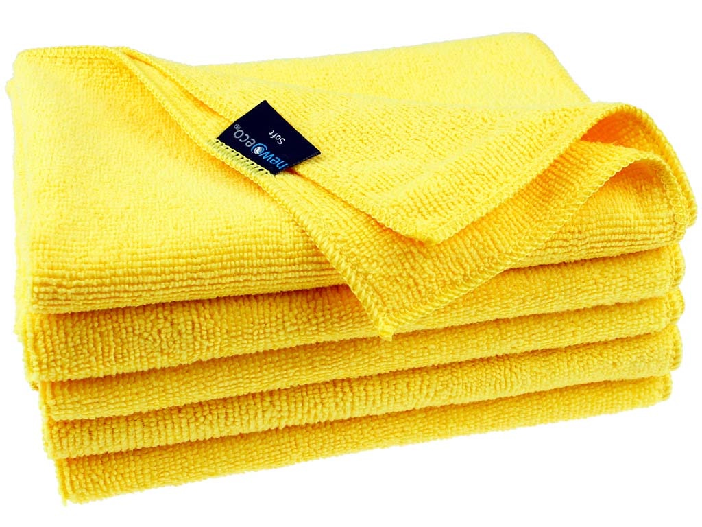 Microvezeldoek Soft geel van 40 x 40 cm Neweco.nl