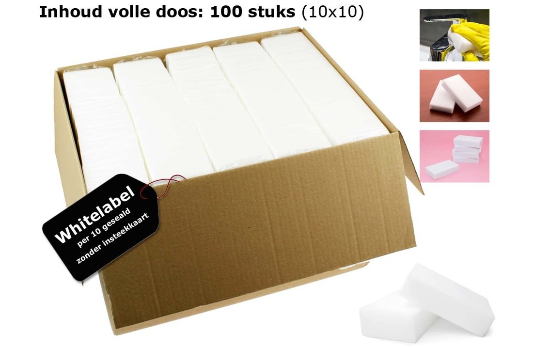 10-pak Vlek en vuilgum - Melamine wondersponsjes