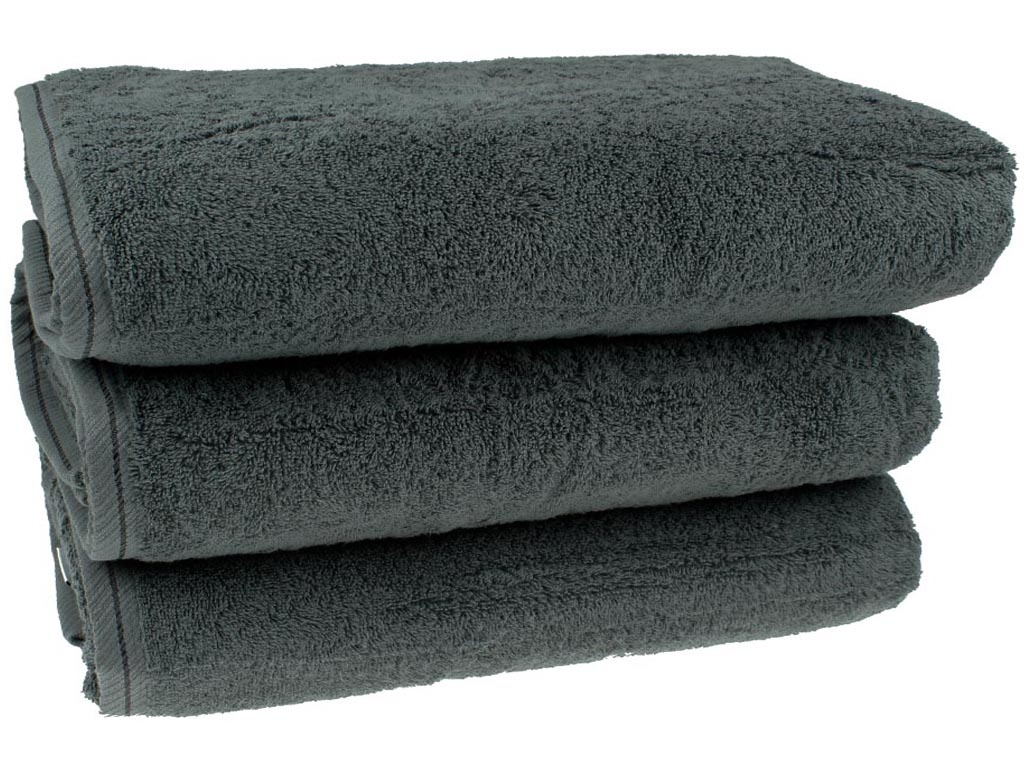 Set van 2 XXL badhanddoeken, 90 x 180 cm katoen, 500 g/m², zacht en absorberend, Oeko-Tex, grijs