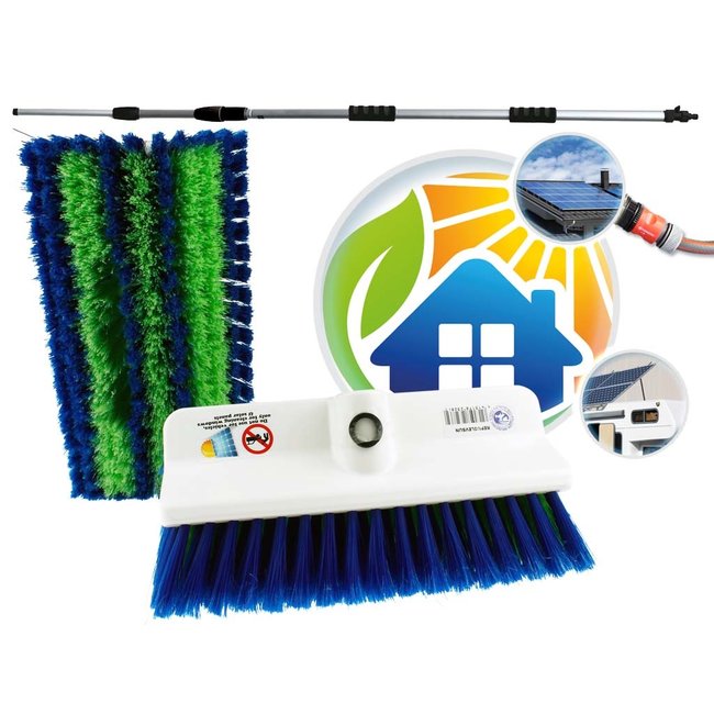 Solarborstel zonnepanelen startset met telescoopsteel