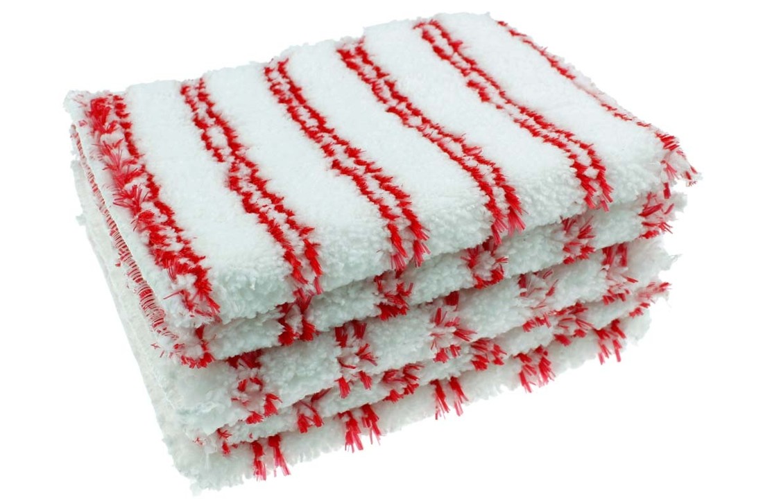 Microvezel sanitair pad met zachte schuurstrepen