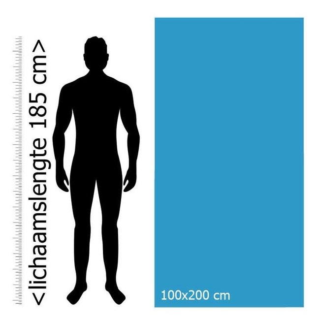 Organic strandlaken xl aqua blauw