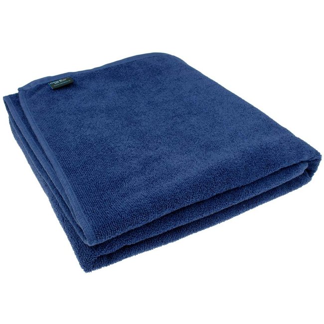 Marineblauw strandlaken xxl 100x220 cm