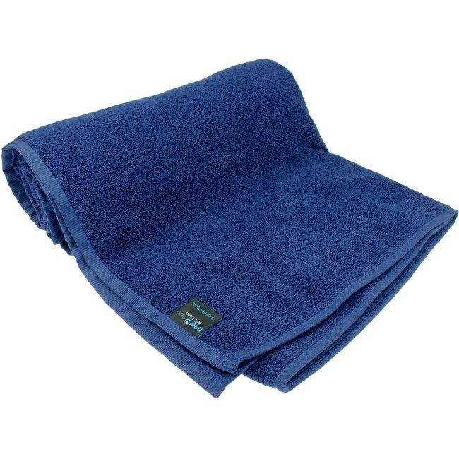 Marineblauw strandlaken xxl 100x220 cm