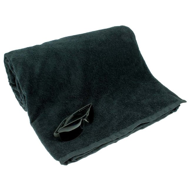 2 persoons strandlaken zwart 160x220 cm