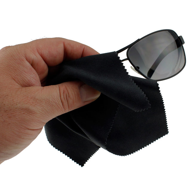 10-pak microvezel brillendoekje zwart