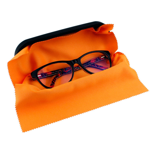 10-pak microvezel brillendoekjes oranje