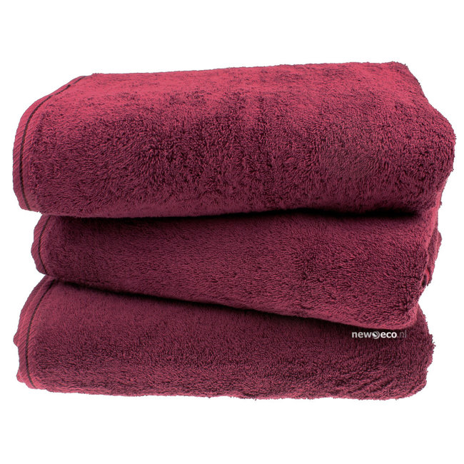 Organic sauna handdoek 80x200 cm aubergine