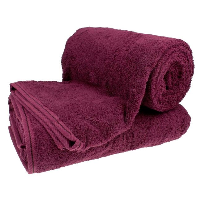 Organic sauna handdoek 80x200 cm aubergine
