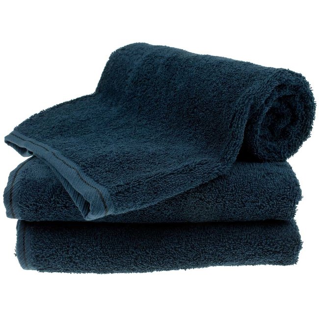 Organic handdoek 50x100 cm nachtblauw