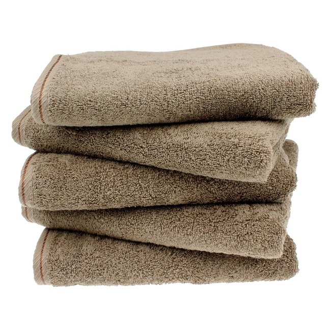 Organic handdoek 50x100 cm walnoot