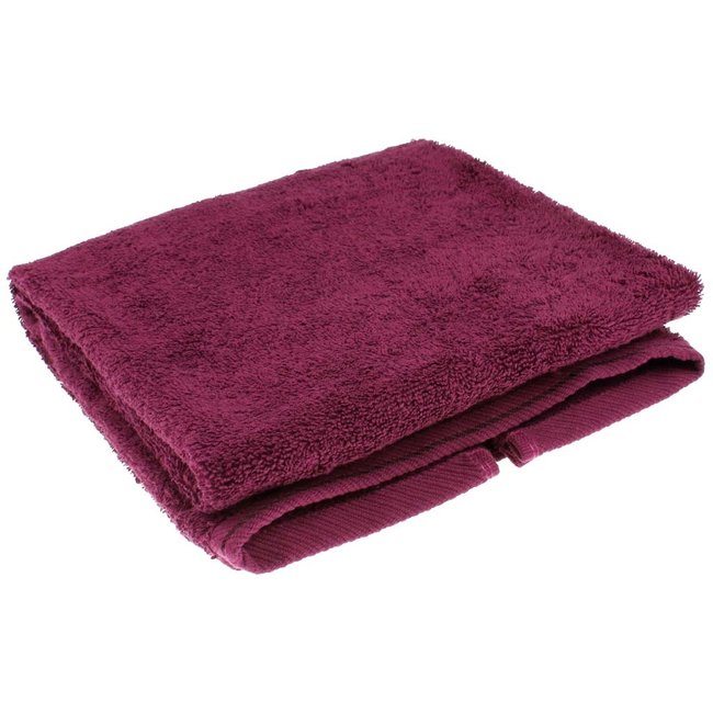 Organic handdoek 50x100 cm aubergine