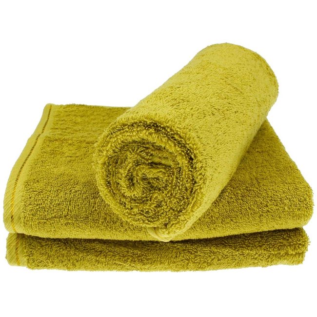 Organic handdoek 50x100 cm olijf