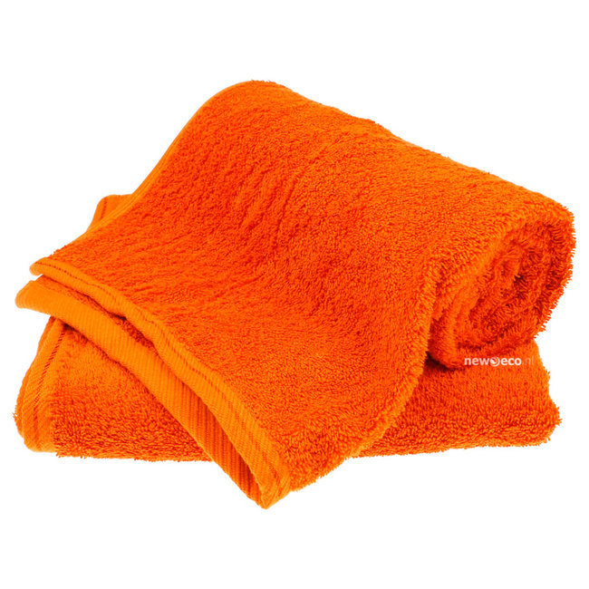 Organic handdoek 50x100 cm oranje