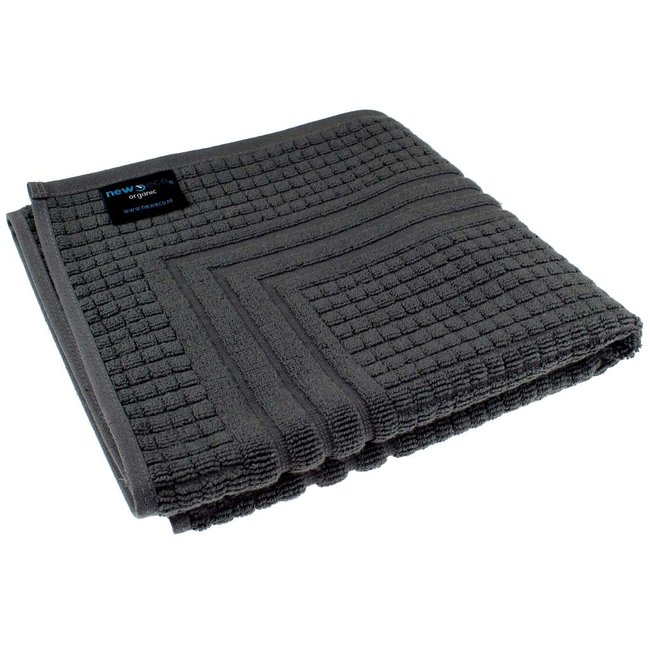 Organic hotel badmat jacquard 50x70 cm antraciet