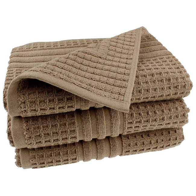 Organic hotel badmat jacquard 50x70 cm walnoot