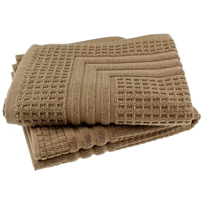 Organic hotel badmat jacquard 50x70 cm walnoot