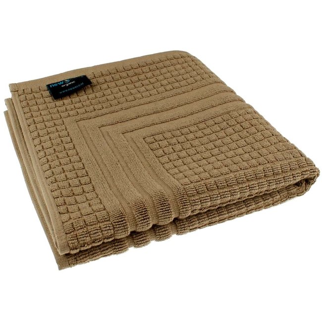 Organic hotel badmat jacquard 50x70 cm walnoot