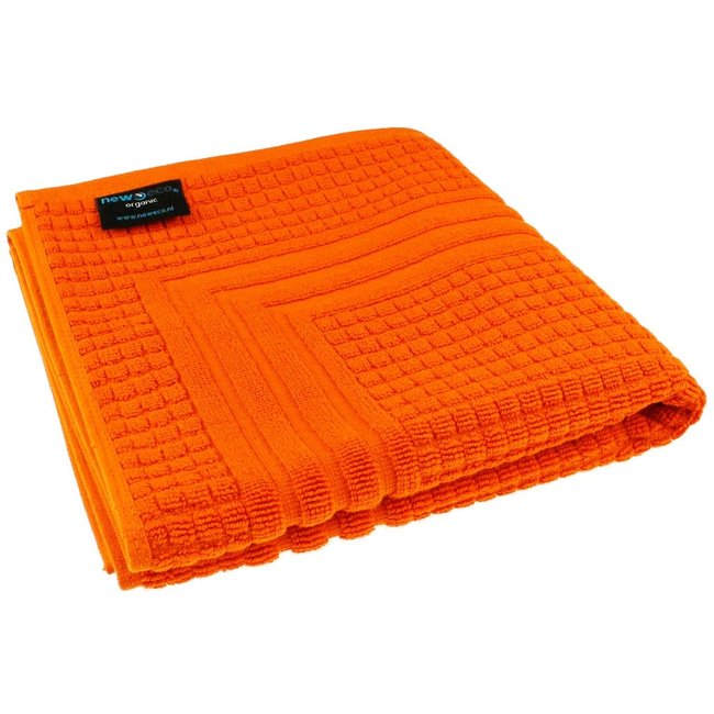 Organic hotel badmat jacquard 50x70 cm oranje