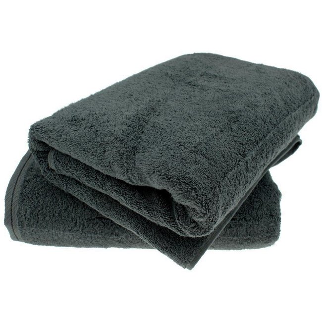 Organic badhanddoek 100x150 cm antraciet grijs