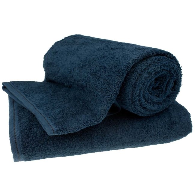 Organic badhanddoek 100x150 cm nachtblauw