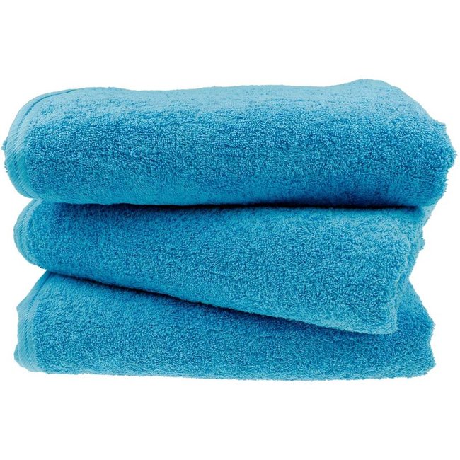Organic badhanddoek 100x150 cm aqua blauw