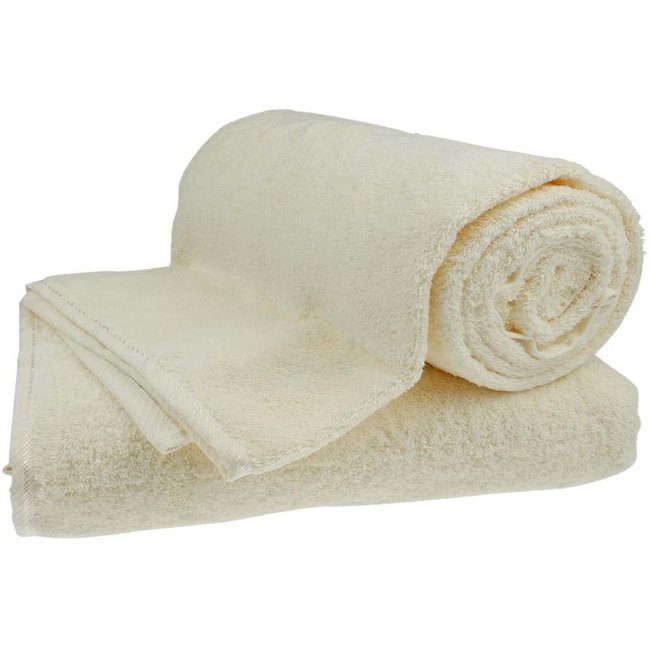 Organic badhanddoek 100x150 cm crème