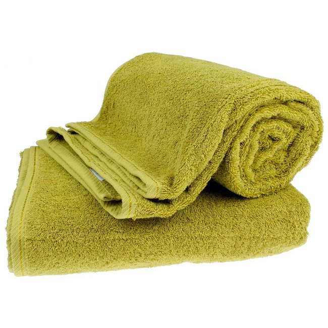 Organic badhanddoek 100x150 cm olijf
