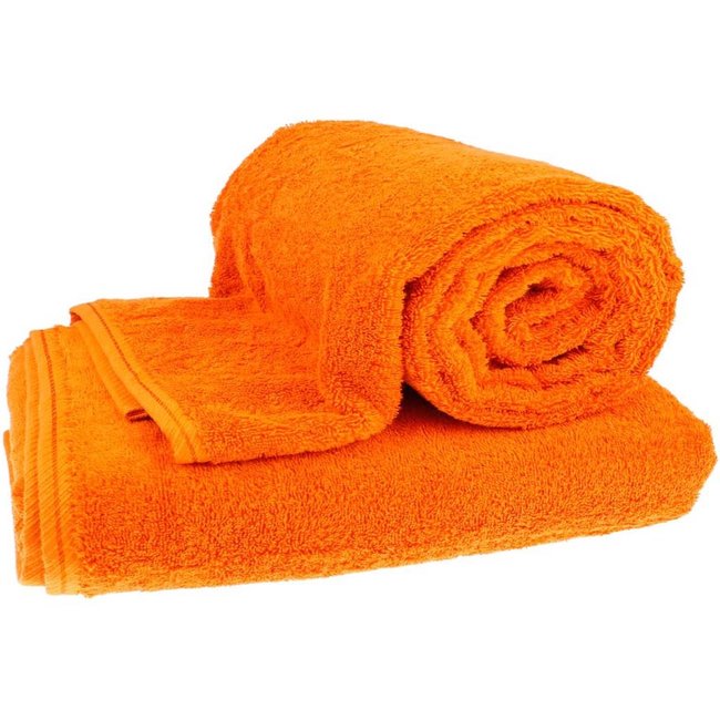 Organic badhanddoek 100x150 cm oranje